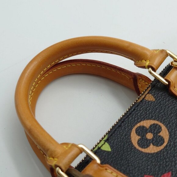 Authentic Louis Vuitton Multicolor Mini Speedy Monogram Nano Sac Bag HL Black - Picture 7 of 13